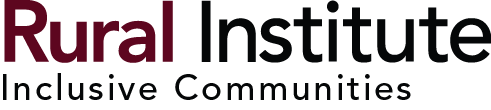 Rural Institute logo. Includes additional text, "Inclusive Communities".